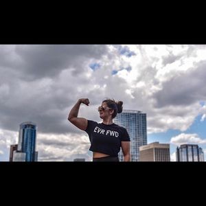 Ever Forward Black Crop